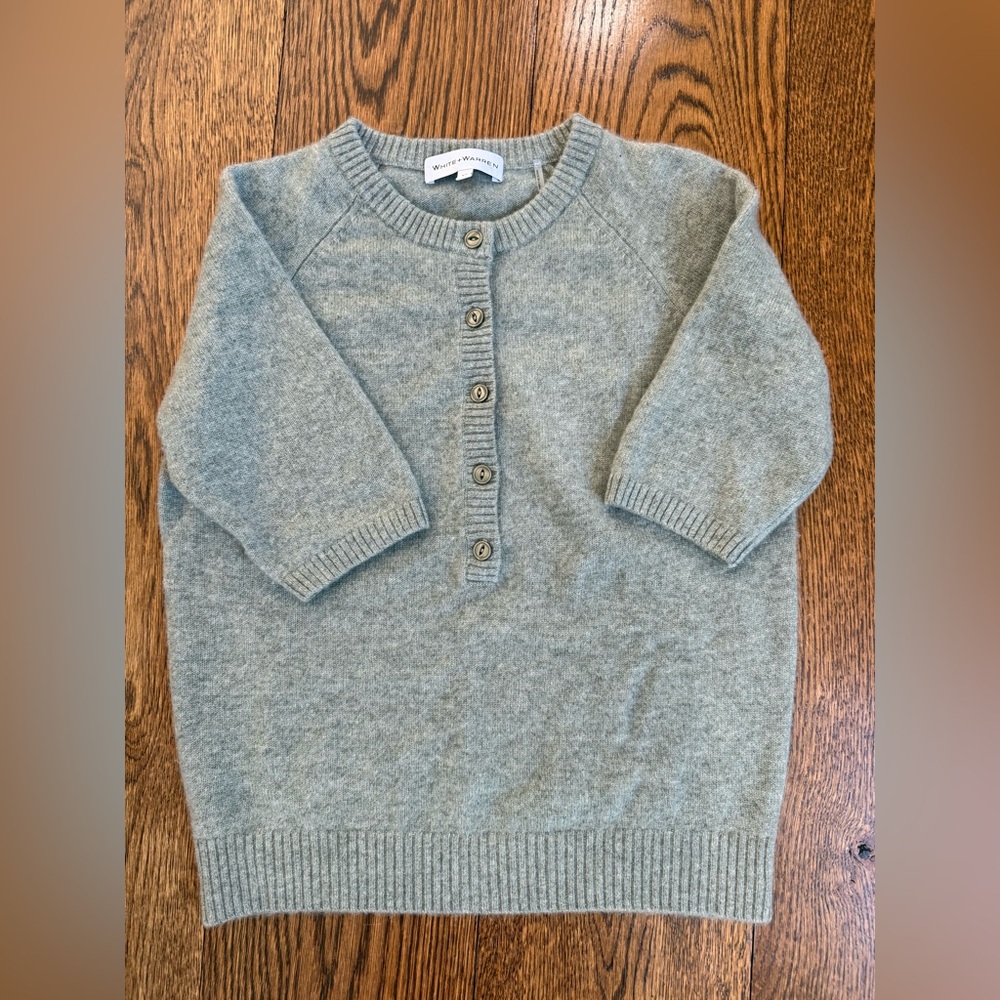 White + Warren short-sleeved cashmere sweater